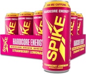 스파이크 하이알티튜드 에너지 카페인 베타알라닌 비타민 B12 딸기 레모네이드 16oz 12개 : 더블루블랑