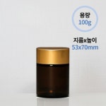 100g 엑기스병+캡(무광골드,검정중 선택) 108개/1box : 나만의 유리병하우스