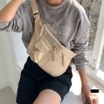 캐주얼 멀티 포켓 나일론 숄더백 가방 데일리 학생 넓은 주머니 : WhatsUp