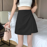 여름 언밸런스 화이트 정장 하프 스커트 미니 하이웨스트 A라인 : 차이나창고