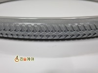 휠체어 타이어 24인치 PU타이어 뒷바퀴 P1001 대세엠케어 스틸 수동 휠체어 부품 : 진솔 케어