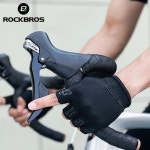 ROCKBROS 반 손가락 장갑 SBR 손바닥 패드 통기성 충격 방지 사이클링 고탄성 피트 자전거 없는 : 하이삼디몰