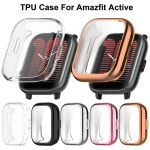 TPU 범퍼 케이스 전체 커버 시계 밴드 보호 쉘 액세서리 Amazfit 액티브 스마트 워치 소프트 스크린 보호대 : 이노유통