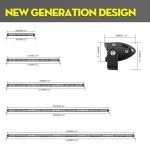 UNISHINE LED 라이트 바 오프로드 슬림 스팟 플러드 콤보 LED 작업등 운전 자동차 트랙터 트럭 4x4 12 22 32 42 52 인치 12V 24V... 