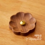 [다도 인센스 홀더] 예향원 흑호두나무 원목 연화 향꽂이 스틱 향로 E-10122 : 예향원