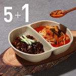 [짬짜 면기] 짜장면 짬뽕 짬짜면 탕짜면 자장면 중국집 반반 멜라민 그릇 : KoreaBowl Mall