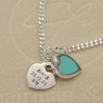 실버925 도스 투 하트 아기 미아방지목걸이 : 키키젬