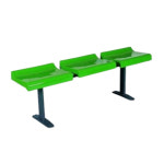 3인용 약국 병원 등받이없는 대기실의자 1p 터미널 승강장 로비용 휴게실 긴의자 고정형녹색 : 문무통상