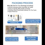 HZUSUN 태양광 나사 잠수정 보어웰 제트 펌프 가격 0.75 KW BLDC 오프 그리드 태양광 전지, 깊은 우물 물 전송 펌프 키트, 1 HP : 세천마켓