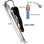 2 (50mm) 110V 60Hz 0.5HP 잠수정 보어 깊은 우물 펌프, 가정용 정원 농업 관개 전기 2In 회전 스크류 펌프 : 세천마켓