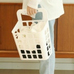 미니 부착형 빨래 바구니 원룸 세탁 걸이식 빨래 바구니 : 행복의지름길