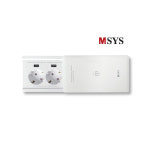 엠시스 MABHSSLWH002 매립형 무선충전 슬라이드 2구 사각 콘센트 전기코드 : 다파라몰다파라