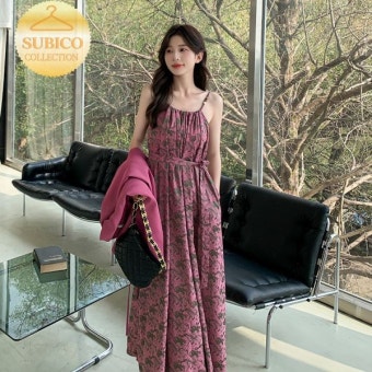 수지 옷 미연 원피스 끈나시 뷔스티에 발리 플라워 휴양지룩 휴양지 김혜윤 한선화 혜리 : 슈비코