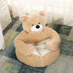 곰돌이 허그 쿠션 강아지 고양이 반려동물 방석 침대 팬더 포옹 S사이즈(바닥지름 46cm) : 골드제이드쇼핑