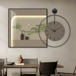 무타공 벽시계 디자인 수입 시계 액자 세트 G3055 블랙 60x60그림+50x50시계 : 프레이 마켓