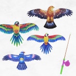 유치원 학교 미술 야외 여름 연날리기 낚시 독수리 앵무새 비행기 낚시대연만들기 어린이 : 잡화삼촌