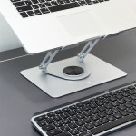 비컴피 360도 회전 알루미늄 노트북 맥북 거치대 받침대 휴대용 접이식 : 비컴피