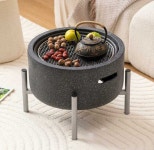 일본식 미니 직화 버너 아웃도어 주철 화로 석쇠 불판 1. 그레이 45피트 패드 세트 : jyy직구