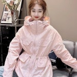 롱 바람막이 여름 허리 얇은 윈드 브레이커 자켓 자외선 차단 : 굴러온부업