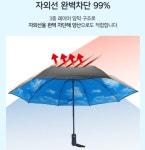 볼모아 튼튼한 초경량 3단 자동 암막 우산 양산 우양산 미니 : 바이올니즈