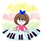 피아노 학원 건반 음악 뮤직 악보 카페 파르텔 포인트 벽지 시트지 롤스크린 유리 동화 그림 : 으뜸데코