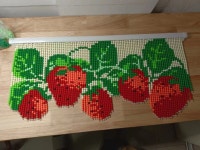 엘앤에스MART | 딸기 비즈발 만들기 DIY 커튼 장식품 인테리어 구슬발 실내 파티션 현관 : 제이네 직구