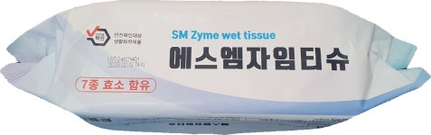 6종 바이러스 99.9% 살균 에스엠자임티슈 살균소독물티슈 1팩 : 의진메디칼