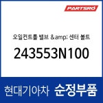 오일컨트롤 밸브 & 센터 볼트 ,흡기 (243553N100) GV70, G80, GV80, 스타리아, 제네시스 GV80, 제네시스 GV70 : 주식회사 현대파츠로