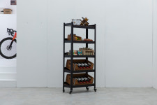 바퀴달린 선반 수납장 틈새 이동식 트롤리 세탁실 2단 수납장 홈던트 300300600 : 성일산업