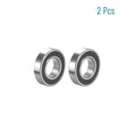 6202102RS 2피스 딥 그루브 볼 베어링 ID 16cm58인치×OD 35cm138인치×너비 11cm04인치 더블 블랙 고무 밀봉 볼 베어링 크롬 스틸 P0 Z2... 