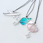 스테인드글라스 소라 조개 비행기 룸미러 걸이 썬캐쳐 차량용 장식 자동차꾸미기 실내 펜던트 : 쎄알리스