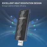 Comfast 와이파이 6 어댑터 고속 RTL8832BU USB 30 와이파이 6 안테나 파라 PC CLE 동글 네트워크 카드 Win1011 24G 및 5G AX1800... 