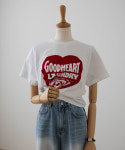 [무배] 디이피 레터링 하트 티셔츠 2color : cocogen코코젠
