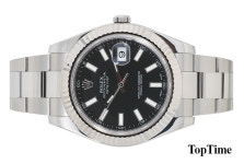 롤렉스 데이저스트 스틸 검정판 바인덱스 오이스터밴드 116334 41mm : 탑타임
