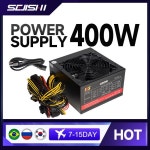 써플라이 SEJISHI Fonte 400W PC PSU 전원 공급 장치 BTC용 데스크탑 컴퓨터 게임용 저소음 블랙 120mm 선풍기 24 핀 12V ATX... 
