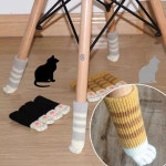 의자발캡 의자다리캡 소음방지 패드 커버 양말 의자양말 발캡 4개 고양이 의자 발 미끄럼방지 : 남성리에서