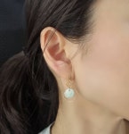 라운드 에폭시링 스퀘어 큐빅 귀걸이 : 써니원