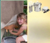 소 양 젖 짜는 기계 우유 펌프 동물용 작은 젖소 농장체험 착유기 : 나유스토어