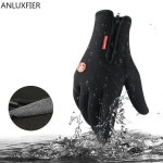 H9997 방한장갑 야외 남자 장갑 사이클링 겨울 따뜻한 터치 스크린 여성 지퍼 스포츠 두꺼운 등산 스키 핸드 머프 : 오구상점1