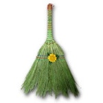 미용실빗자루 방빗자루 갈대 수수 싸리 실리콘 부드러운 그린 꽃 수수비 청소용품 : 오픈마이월드