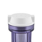 Hydronix HF210CLWH12 254cm10인치 투명 하우징 화이트 플랫 캡 13cm12인치 포트 : 쇼핑이지easy