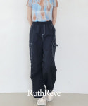 버터스티치 와이드 카고 스트링 팬츠 : RuthReve 루스레브