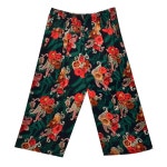 인견 꽃무늬 7부바지 몸빼 밴딩팬츠 와이드 여성 일팬츠 작업바지 평상복 운전식당배달농사 : 발효커피