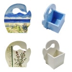 [목재반제품]  냅킨아트 부자재 /냅킨아트 반제품 백조 연필꽂이 (MDF연필통) : 핸디아트