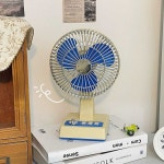 레트로미니선풍기 탁상용 무선 소형 사무실 빈티지 : BAROGU