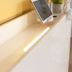 에보니아 메르 침대헤드보드 틈새 수납장 1100 조명별도 선반 수납 : 에보니아 본사몰