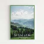To live a life 리브 어 라이프 카페 포스터 A4 모던 감성 유럽 인테리어 : 컨티뉴 아트샵