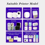 롤 컬러 열 스티커 라벨 Phomemo D30 Marklife P2 P HPRT Q2 라벨 호환 용지 2x40mm : 메이즈컴퍼니