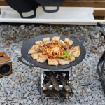 국산 캠핑 그리들 30cm 솥뚜껑 삼겹살 불판 인덕션 겸용 고기판 : 피앤에이치컴퍼니