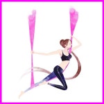 플라잉 요가 체형 여성 휘트니스 헬스 센타 운동 뷰티 파르텔 벽지 시트지 롤스크린 : 으뜸데코